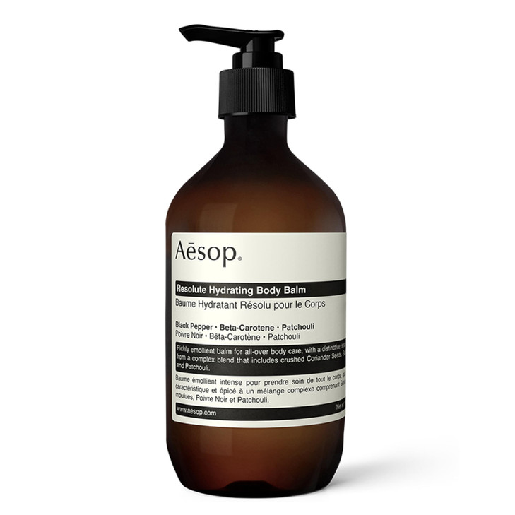 Aesop Resolute Hydrating Body Balm Nourishing Moisture with Shea Butter Macadamia and Coconut Oil Blend Spicy Woody Scen