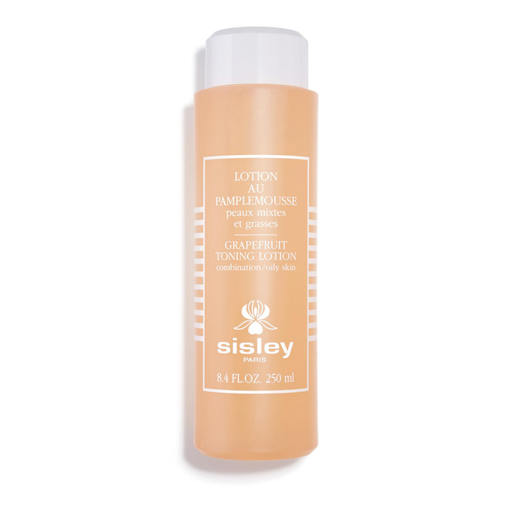 Sisley Paris Grapefruit Toning Lotion 250 mL Removes Makeup Cleanses Tones Skin Minimizes Appearance of Pores for a Smoo