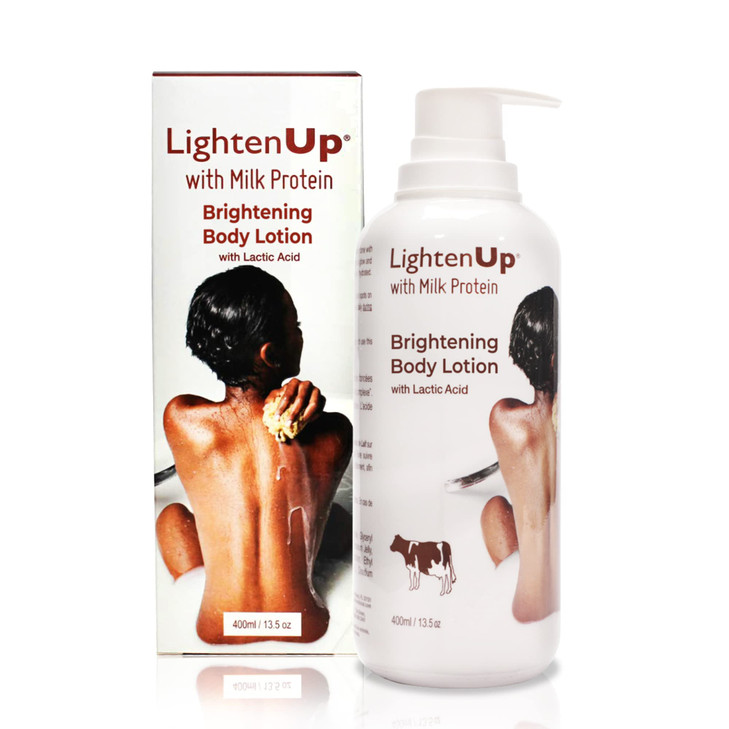 LightenUp Lactic Acid Lotion 135 Fl oz 400ml AHA Body Cream Moisturizing Hydrating Body Lotion for Body Knees Armpit Und