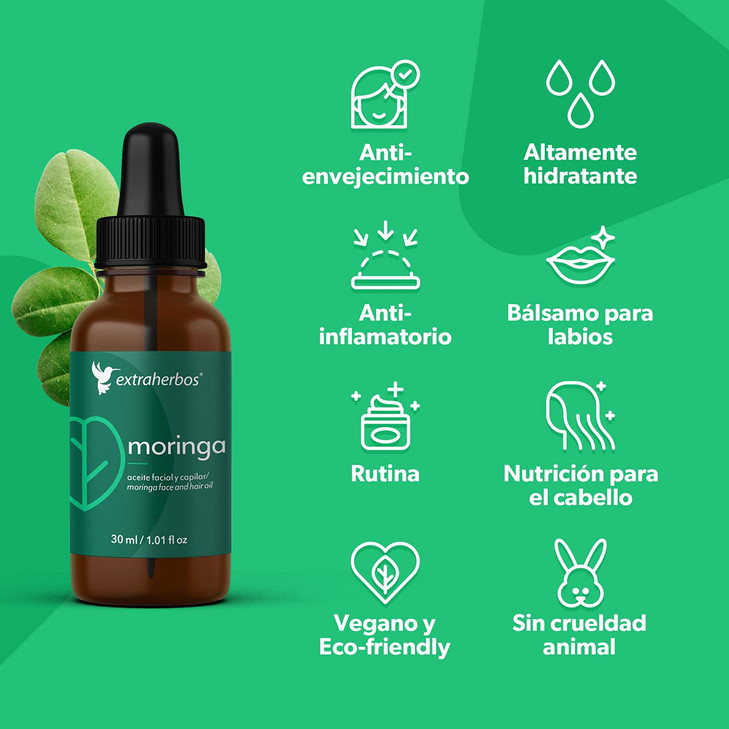 Extraherbos Mexican Moringa Oil ColdPressed from Family Farm Pure AntiAging Face Hair Oil Traditional Beauty Formula 1 f