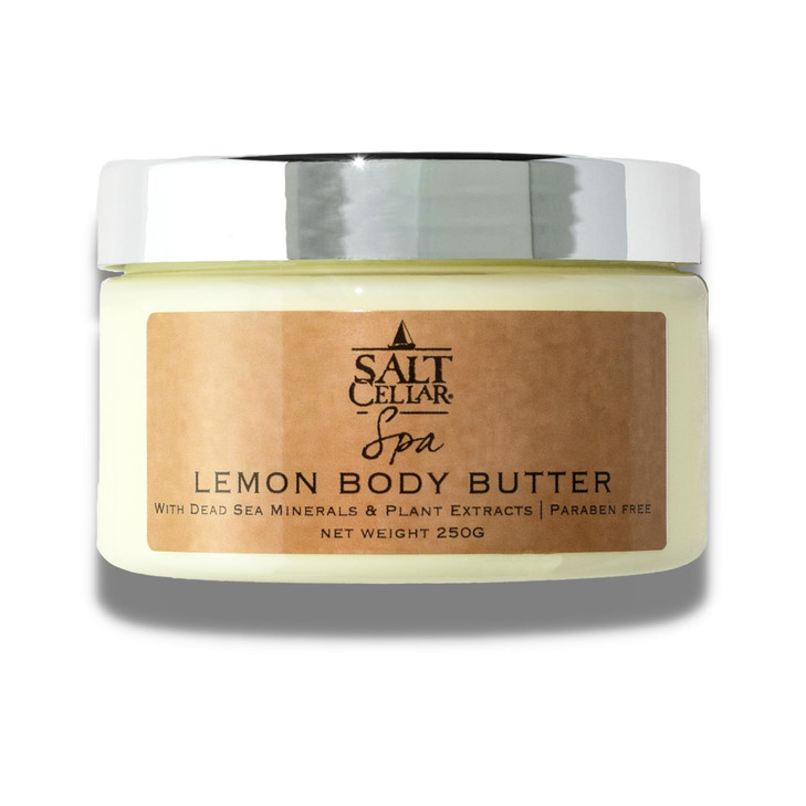 Salt Cellar Spa Lemon Body Butter for Women Made with Dead Sea Minerals Shea Butter and Plant Extracts Luxurious Skin Re