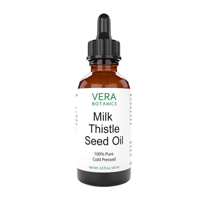 MILK THISTLE OIL by Vera Botanics 100 Pure Natural Unrefined ColdPressed For Health Cleanse and Detox Face Dry Skin Nail