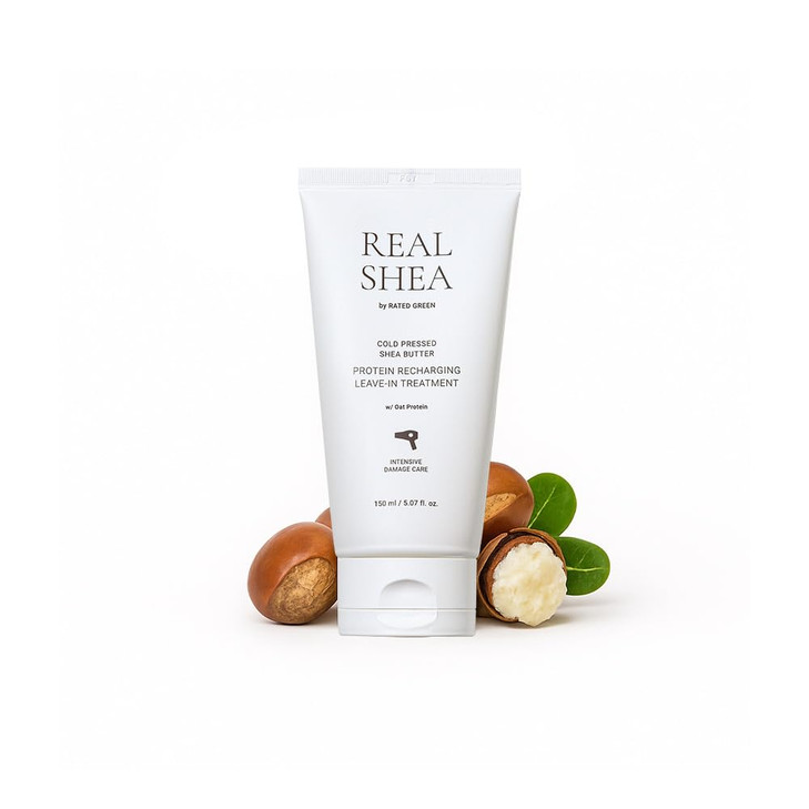 RATED GREEN Real Shea AntiFrizz Hydrating Hair Lotion Shea Butter Hair Moisturizer Hair Care Lotion for Dry Frizzy Damag