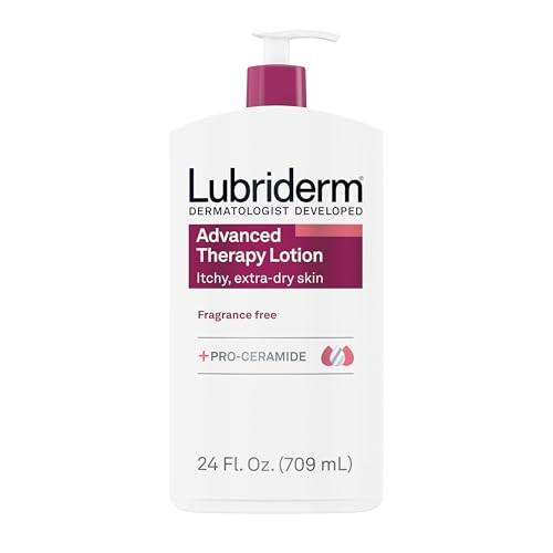 Lubriderm Advanced Therapy Fragrance Free Moisturizing Hand Body Lotion ProCeramide Intense Hydration for Itchy Extra Dr