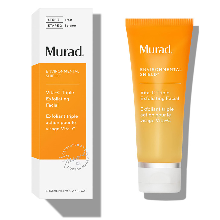 Murad VitaC Triple Exfoliating Facial GoldStabilized Vitamin C and Physical Chemical Enzymatic Exfoliant Scrub for Smoot