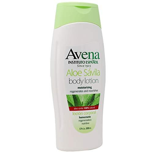 Avena Instituto Espanol Aloe Savila Body Lotion Moisturizing Regenerates and Nourishes 2pack Of 17 FL Oz each 2 Bottles