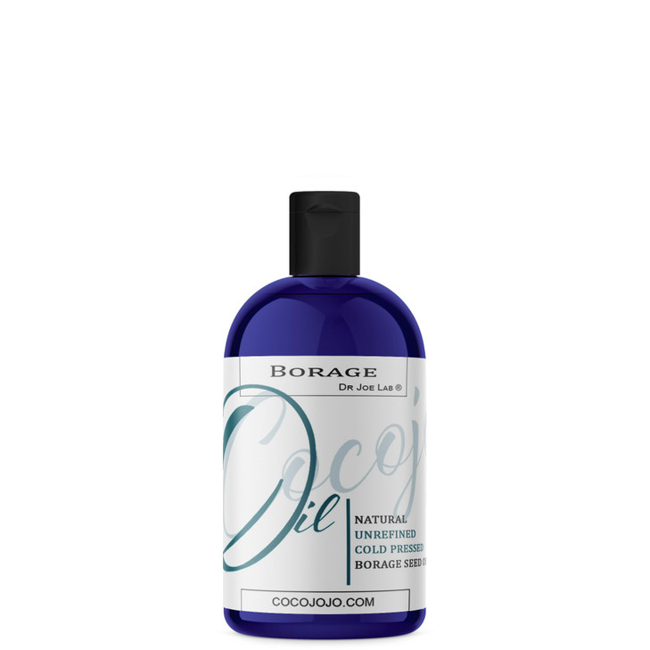 Dr Joe Lab Borage Seed Oil 8 oz Pure Cold Pressed NonGMO Carrier Oil for Skin Hair Nails Body Beard Face High GLA All Sk