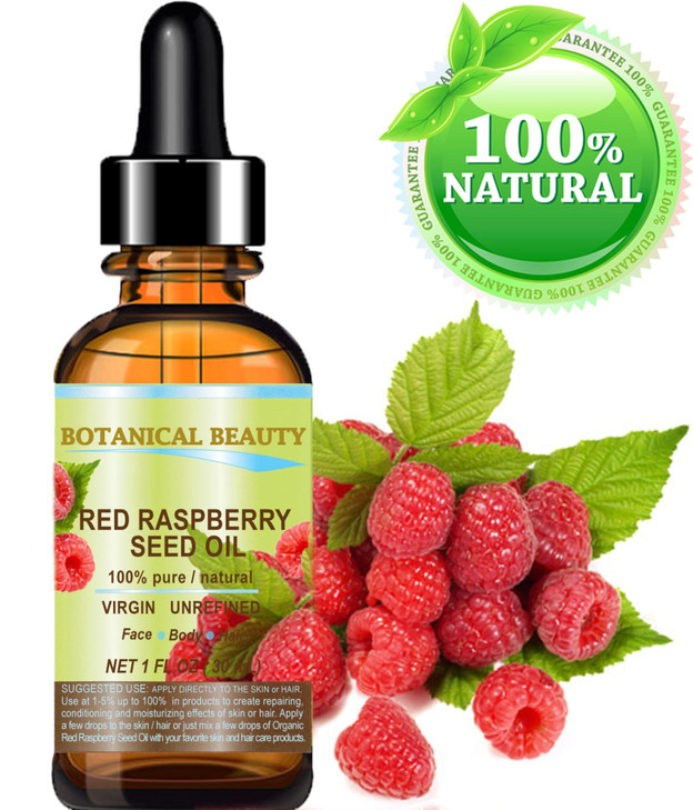 Botanical Beauty Organic RED RASPBERRY SEED OIL 100 Pure Natural Undiluted Virgin Unrefined Cold Pressed Carrier Oil for