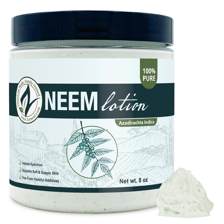Zatural Neem Hand Body Lotion Daily Skin Moisturizer with Botanical Extracts Conditioning Formula for Softness and Smoot
