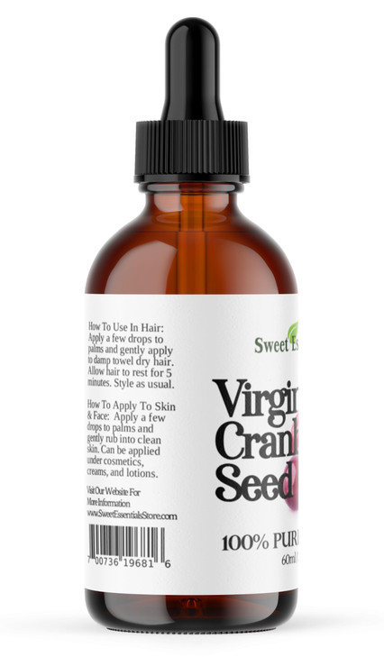 Organic Virgin Cranberry Seed Oil Imported From Canada Various Sizes 100 Pure Unrefined ColdPressed Natural Moisturizer