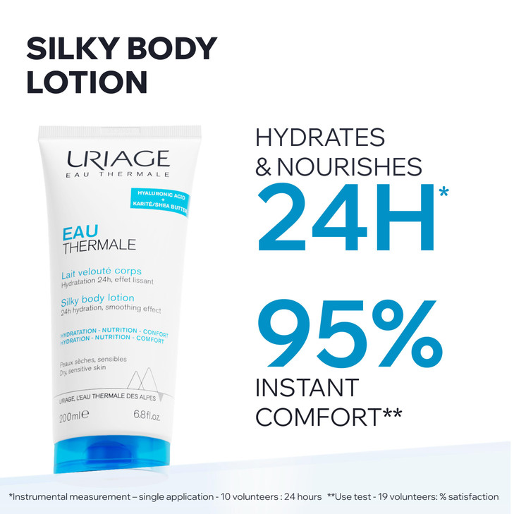 Uriage Eau Thermale Moisturizing Body Lotion With Shea Butter Hyaluronic Acid Hydration For 24 Hours Light Silky Body Mo