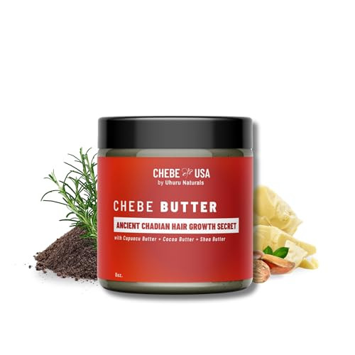 ChadianChebe Hair Growth Butter 8oz Authentic African Hair Butter from Chad for Thick Long Hair Herbal Moisture Breakage