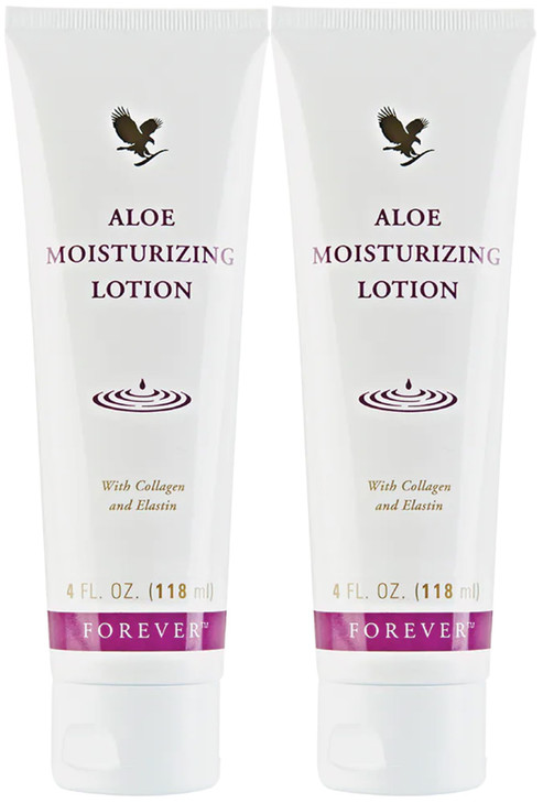 Forever Living Aloe Moisturizing Lotion Duo Deep Hydration with Collagen Silky Smooth Texture GlutenFree Hand and Body F