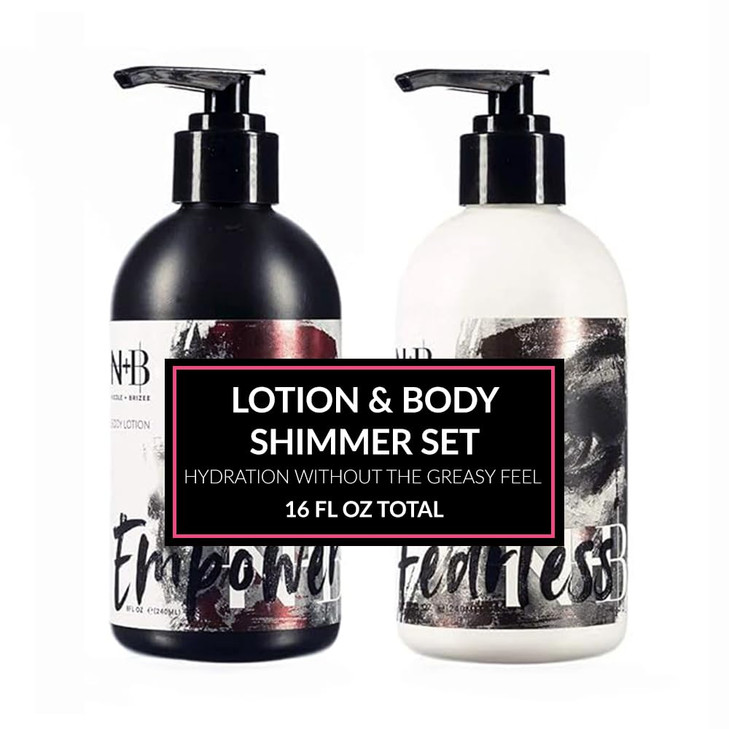 Nicole Brizee NB Empower Lotion Fearless Body Shimmer Made wAlma Extract Vitamin C For Face Hand Body All Skin Types Rou