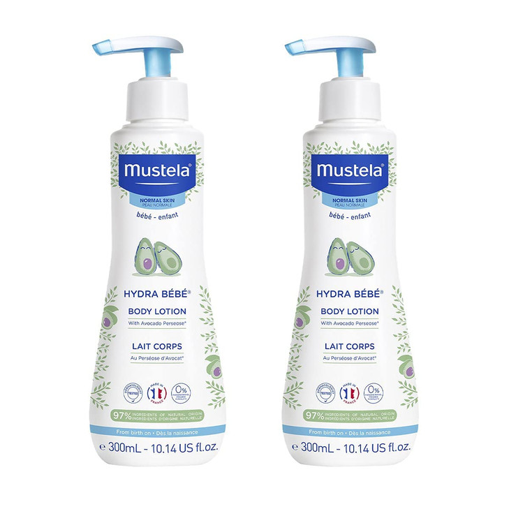 Mustela Hydra Bebe Body Lotion Daily Moisturizing Baby Lotion with Natural Avocado Jojoba Sunflower Oil 1014 fl oz 2Pack