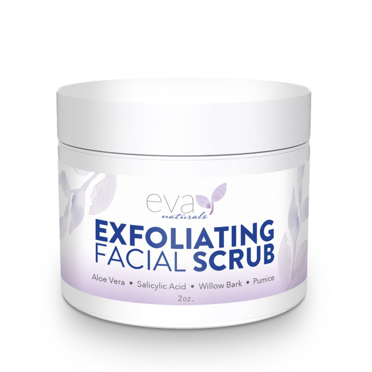Eva Naturals Exfoliating Facial Scrub Gentle Microdermabrasion Face Exfoliator with Pumice Botanical Extracts Facial Was
