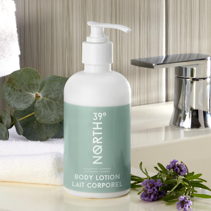 39 North Body Lotion Eucalyptus Lavender Scent Featured in Courtyard by Marriott and Residence Inn Hotels Hydrating Mois