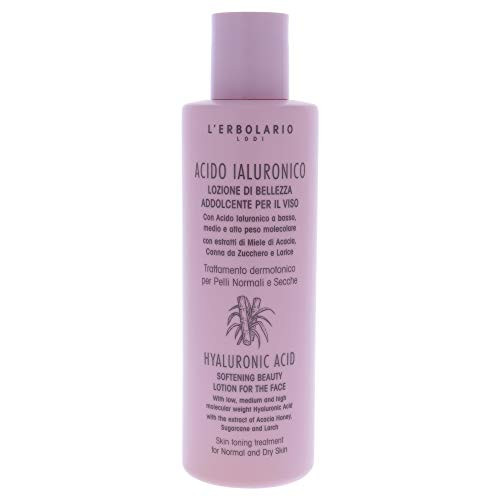 LErbolario Hyaluronic Acid Softening Beauty Lotion Face Moisturizer for Dry Skin Nourishing and ElasticityBoosting Facia