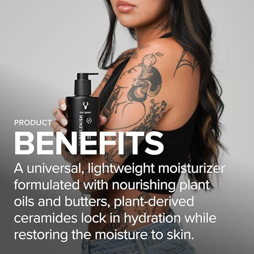 Mad Rabbit Replenish Tattoo Body Lotion FragranceFree Lotion NonGreasy SiliconeFree Clean Ingredients Lightweight for Da