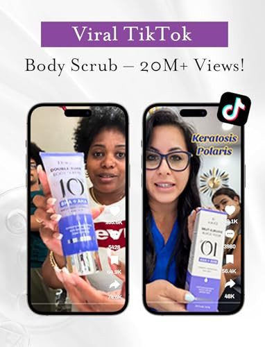 Elvira KP Bump Eraser Foot Body Scrub Exfoliating Scrub for Keratosis Pilaris Smooth Skin with 10 AHA BHA Niacinamide De