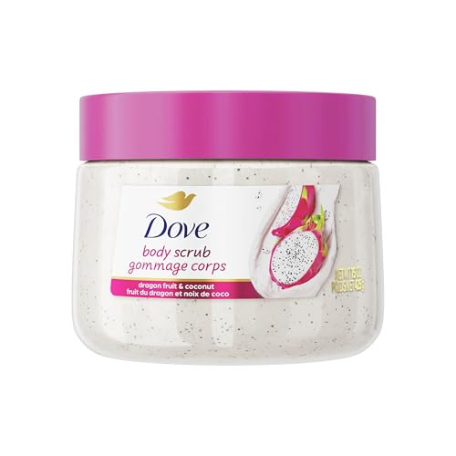 Dove Body Scrub Dragon Fruit Coconut Cream Body Scrub Exfoliates and Deeply Nourishes for Smooth Radiant Skin 15 oz