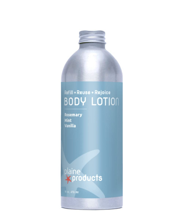 EcoFriendly Body Lotion Rosemary Mint Vanilla Sensitive Skin 16 oz Refill Bottle