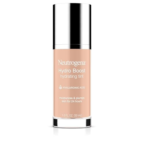 Neutrogena Hydro Boost Hydrating Tint Foundation Makeup for Dry Skin with Hyaluronic Acid Lightweight OilFree Water Gel