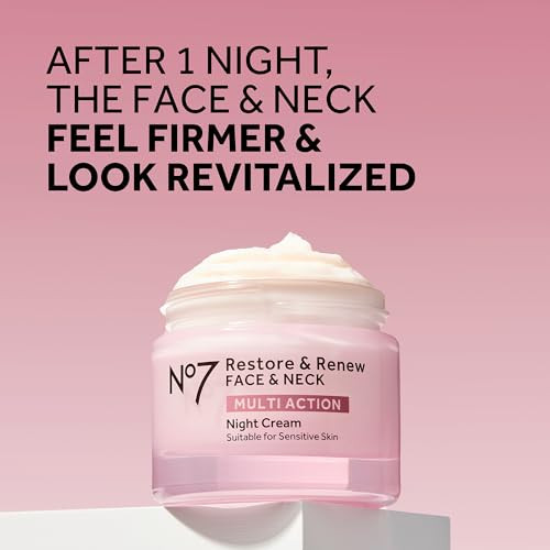 No7 Restore Renew Multi Action Face Neck Night Cream Collagen Peptide Anti Aging Face Cream Hydrating Hyaluronic Acid Sk