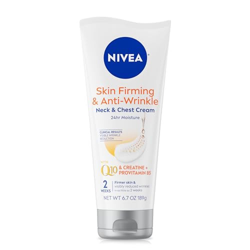 NIVEA Skin Firming Anti Wrinkle Neck Chest Cream with Coenzyme Q10 Creatine and Provitamin B5 Skin Firming Cream Reduces