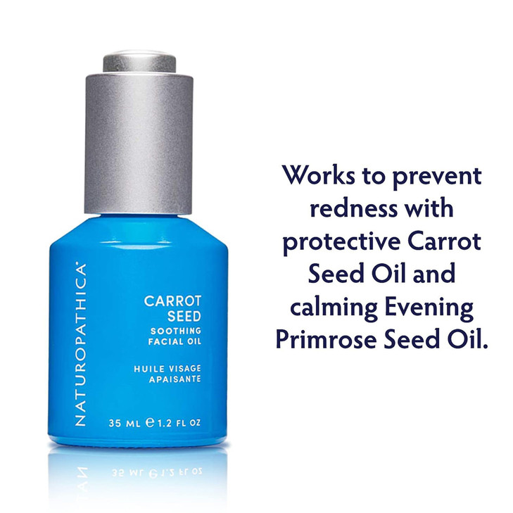 Naturopathica Carrot Seed Soothing Facial Oil Rejuvenating Face Oil to Help Prevent Redness Protect Skin Hydrating Antio