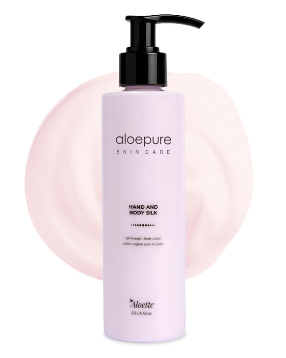 Aloette Hand Body Silk Lotion Lightweight Gentle Moisturizer Body Lotion for Women Men Floral Scent Hydrating Skin Care