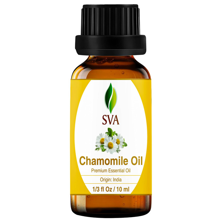SVA Chamomile Essential Oil 13 Fl Oz 100 Natural Chamomile Oil for Diffuser Hair Care Face Skin Care Aromatherapy Scalp