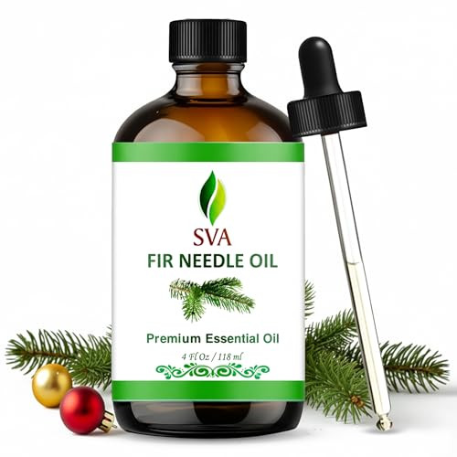 SVA Fir Needle Essential Oil 4 Fl Oz 100 Natural Fir Needle Oil for Diffuser Hair Care Face Skin Care Aromatherapy Scalp