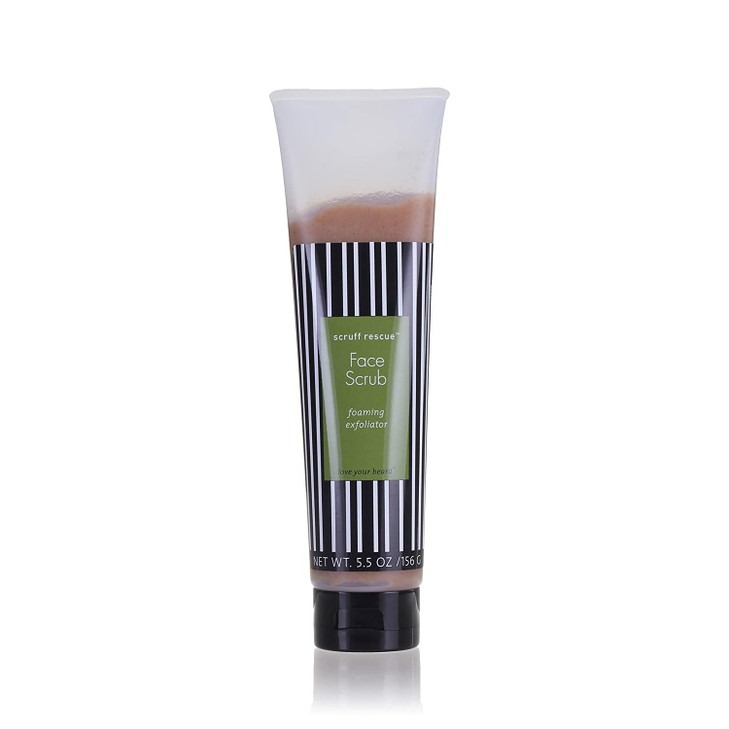 MGA Vegan Face Scrub Scruff Rescue Face Scrub Daily Exfoliator Wash for Deep Cleaning Prevents Blackheads Ingrown Hairs