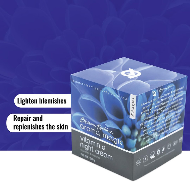 Aroma Magic Vitamin E Night Cream Hydrating Nourishing Moisturizer Restores Revitalizes Dry Dull Skin AntiAging Wrinkle