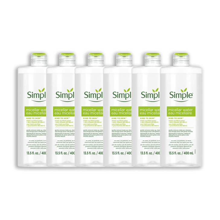 Simple Kind to Skin Cleansing Water Cleanser and Makeup Remover for All Skin Types Micellar Boosts Skins Hydration by 90
