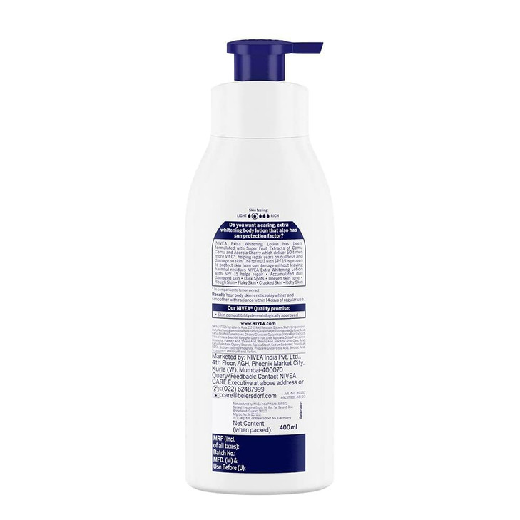 Nivea Natural Glow Cell Repair Body Lotion With SPF 15 and 50X Vitamin C 1352 Fl Oz Pack of 1