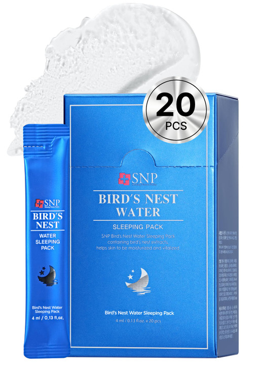SNP Overnight Birds Nest Night Cream Travel Size Individual Packaging Hydrating and Protecting for All Dry Skin Types Ko