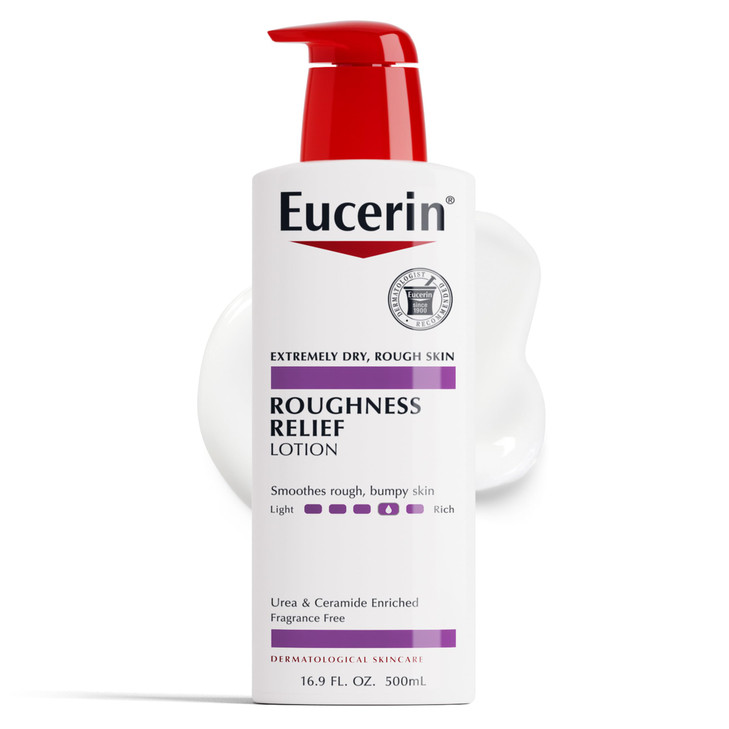 Eucerin Roughness Relief Body Lotion for Extremely Dry Rough Skin Urea Enriched Body Moisturizer 169 Fl Oz Bottle