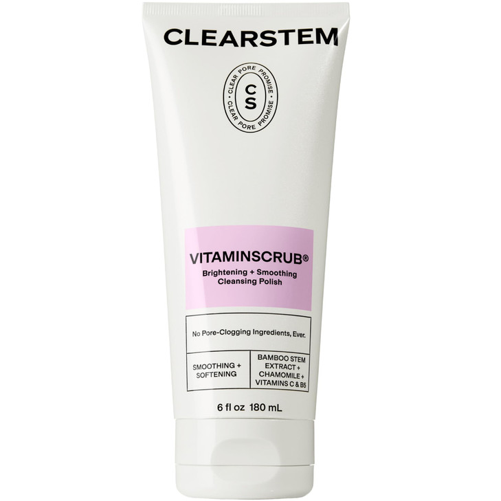 CLEARSTEM VITAMINSCRUB AntioxidantInfused Scrub Cleanser Exfoliating Face Wash Body Scrub Vitamin C Hemp Bamboo Skin Car