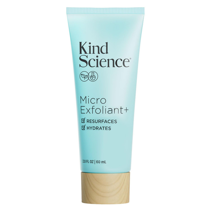Kind Science Micro Exfoliant Face Scrub 2in1 Exfoliating Face Wash Facial Mask with AHA to Smooth Hydrate Skin Paraben F