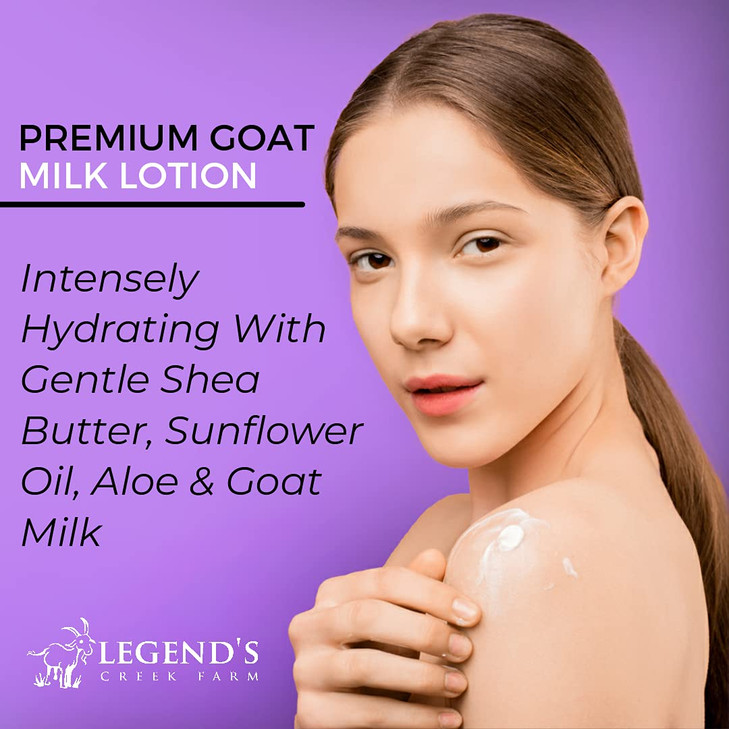 Legends Creek Farm Goat Milk Lotion Moisturizing Goat Milk Body Lotion for Body Hand Face 9 oz Body Moisturizer with She