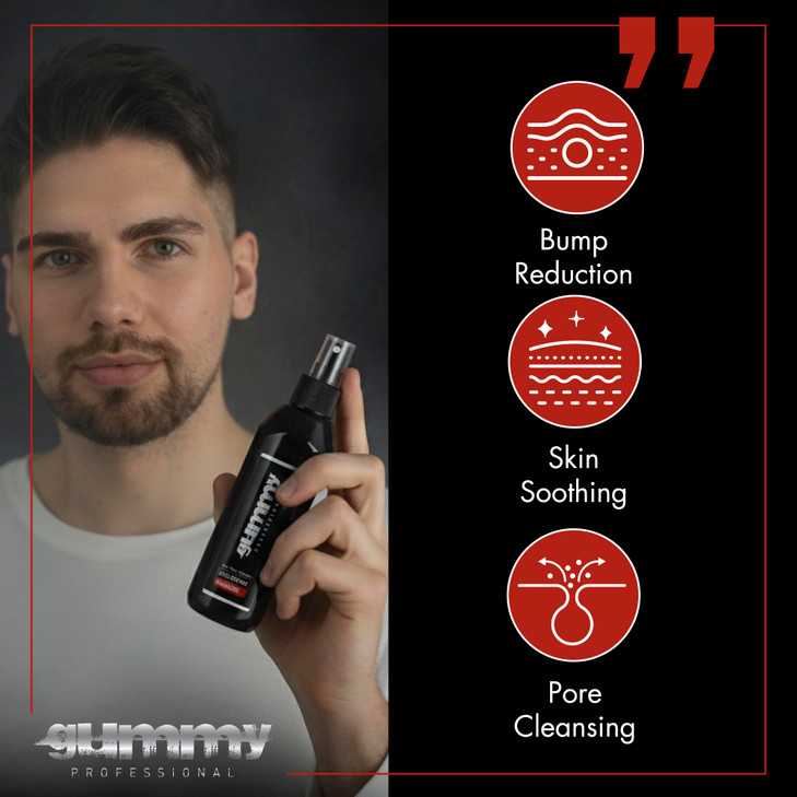 Gummy Professional Bump Repair Ingrown Hair Spray for Men and Women Lightweight Post Shave Grooming Spray for Smooth Ski