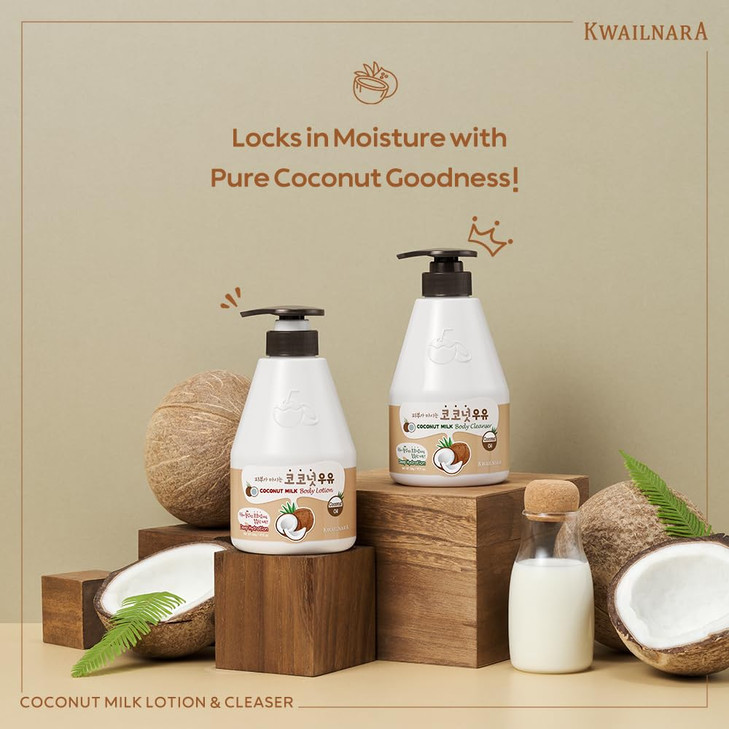 KWAILNARA Coconut Milk Body Lotion 1975 Fl Oz Korean Body Lotion for Deep Hydration Silky Smooth Skin Coconut Extract Ro
