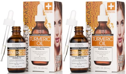 Advanced Clinicals Turmeric Oil Serum For Face Facial Skin Care Serum With Jojoba Coconut Oil To Improve Appearance Of D