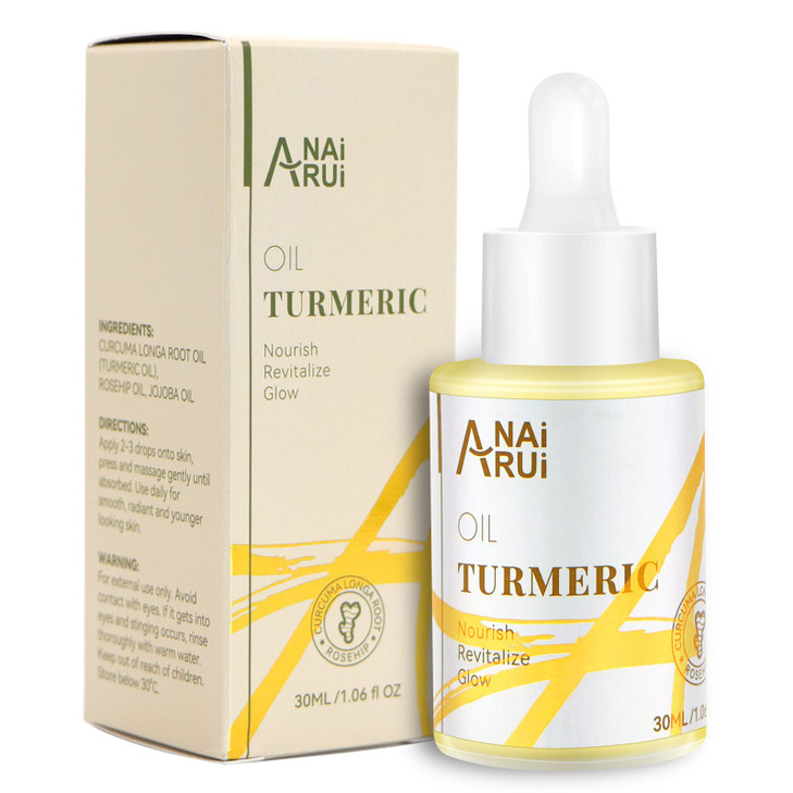 ANAI RUI Turmeric Face Oil Facial Oils Serum with Turmeric Turmeric Skincare Oil for Dry Skin Wrinkles Acne Evens Tone M