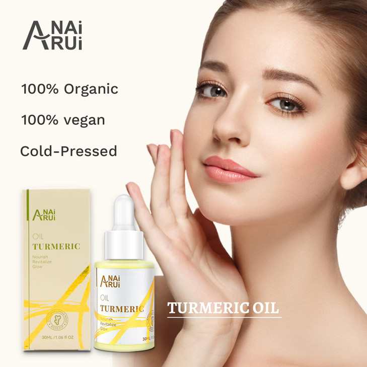 ANAI RUI Turmeric Face Oil Facial Oils Serum with Turmeric Turmeric Skincare Oil for Dry Skin Wrinkles Acne Evens Tone M
