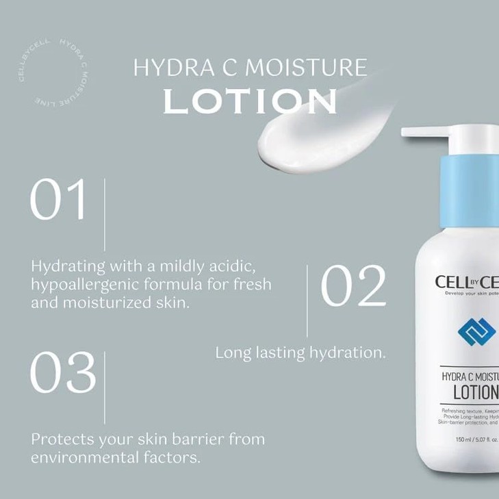 Hydra C Moisture Lotion Lightweight Hydrating Lotion To Effectively Refresh Moisturizes the Skin 150ml