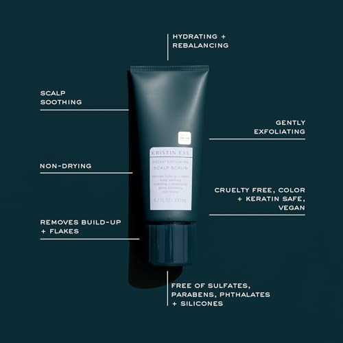 Kristin Ess Hair Instant Exfoliating Scalp Scrub for Build Up and Dandruff Soothing Hydrating Rebalancing Dry Scalp Trea