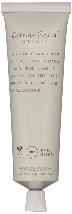 FarmHouse Fresh Citrine Beach Body Milk Travel Lotion 24 Fl Oz